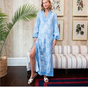 Sail to Sable Blue and White Maxi Dress